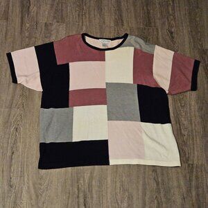 Dress Barn Sweater Blouse Short Sleeves Size 22/24